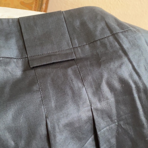 Akris Punto designer skirt lined black teal color size 8 cotton w viscose lining - Picture 6 of 7